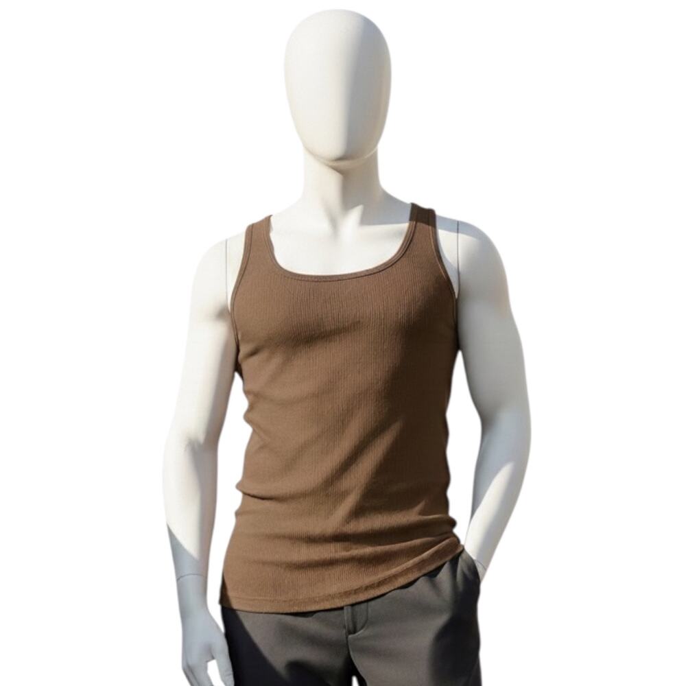 Andrew Christian Beater Tank Tan Large